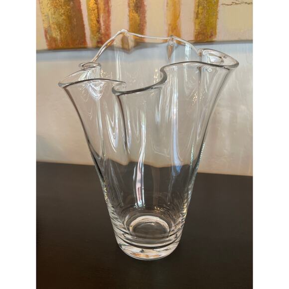 Vintage mid-century hand blown glass vase - Picture 2 of 5